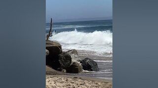 26th ave hammering Shorebreak At the BEACH????