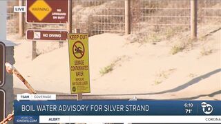 Boil Water Advisory issued for Silver Strand area of Coronado, Imperial Beach