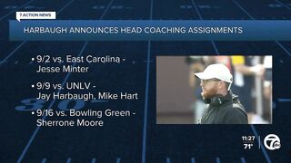 Jim Harbaugh announces head coaching assignments for first 3 games