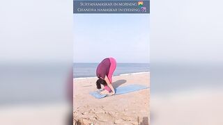 ???? Moon salutations⛱️ ????‍♀️ #chandranamaskar #shortsfeed #shorts #shortsvideo #shortvideo #yoga