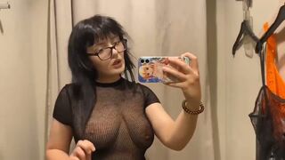 See Through Transparent Sexy Lingerie Try On Haul At Mall