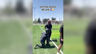 Hitting Drills Be Like ????????‍♂️???? #viral #football #funny #shorts