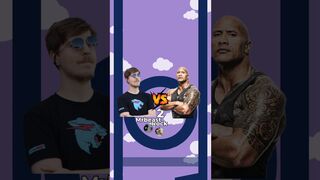 the rock vs mrbeast #shorts #mrbeast #rock #games