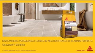 SikaCeram 670 Elite: Junta mineral porcelánica flexible de alta resistencia