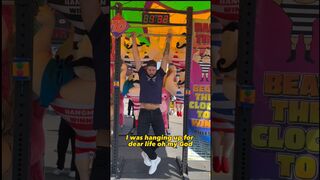 I attempted the hanging bar challenge ???????? #shorts #challenge #carnivalgames