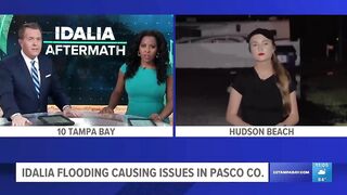 Pasco County homeowners living near Hudson Beach experience flooding from Hurricane Idalia