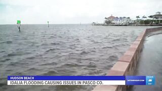 Pasco County homeowners living near Hudson Beach experience flooding from Hurricane Idalia