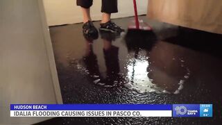 Pasco County homeowners living near Hudson Beach experience flooding from Hurricane Idalia