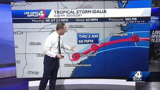 Idalia heads toward Myrtle Beach