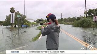 Hurricane Idalia damage in Hernando Beach, Florida