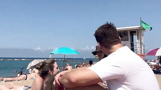 MUST SEE ???? THE HOTTEST DAY ???? on Barceloneta beach 4k Spain Beach Walking Tour