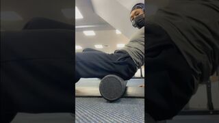 Why is foam rolling so awkward ???? #subscribe #gymlife #trending #stretching