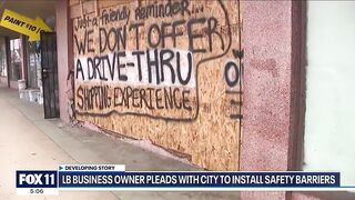 Long Beach storefront is crashed into twice, owner asks for increased safety measures