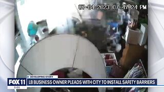 Long Beach storefront is crashed into twice, owner asks for increased safety measures