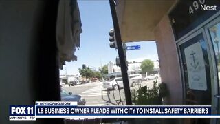 Long Beach storefront is crashed into twice, owner asks for increased safety measures