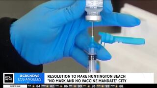 Huntington Beach City Council to consider a "no mask and no vaccine" mandate for the city