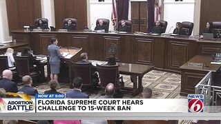 Florida Supreme Court hears challenge to 15-week abortion ban