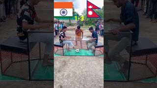 interesting footbal game challenge india vs nepal || country challenge game || Shorts