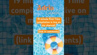 Full compilation is live on my channel! #PoolTime #youtubeshorts #shorts #swimmingdog #golden