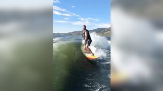 Mess up the words = get a yoga ball to the face #WakeSurfing #karaoke #Shorts