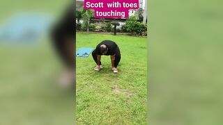 Scott with back bending #thighs stretching exercise #shorts #viral