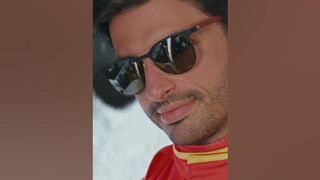 Carlos Sainz Jr. Models the Ray-Ban x Scuderia Ferrari Monza Sunglasses