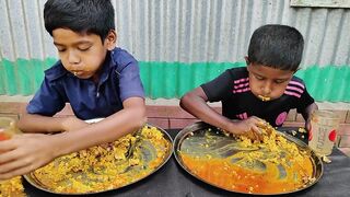 Eating Challenge || Egg Omelet Curry with Rice Eating Challenge || Eating Competition