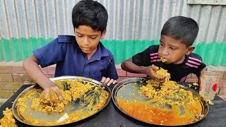 Eating Challenge || Egg Omelet Curry with Rice Eating Challenge || Eating Competition