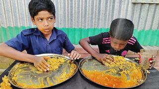 Eating Challenge || Egg Omelet Curry with Rice Eating Challenge || Eating Competition