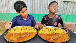 Eating Challenge || Egg Omelet Curry with Rice Eating Challenge || Eating Competition