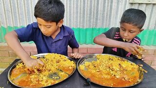 Eating Challenge || Egg Omelet Curry with Rice Eating Challenge || Eating Competition