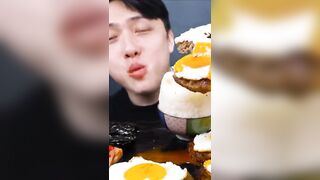 5x speed spicy kimchi eating compilation ???? | mukbang/asmr compilation | BEEBANG ???? | #shorts