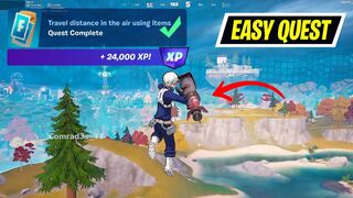 How to EASILY Travel distance in the air using items Fortnite