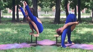 Yoga Firefly Pose Stretch | Outdoor Flexible Legs