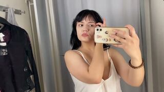 See Through Try On Haul Transparent Lingerie and Clothes Try On Haul At The Mall