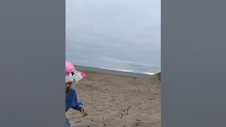 Jumping at the beach