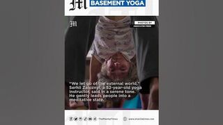 Yoga in a basement helps people in a Ukrainian front-line city cope with Russia's constant shelling