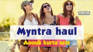 Myntra kurta set haul| Anouk kurta set| try on haul #youtube Myntra haul