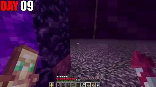 75 Days HARD Challenge for making Full Netherite Beacon in Minecraft Hardcore | Day9