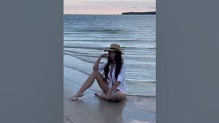 Beach shoot ☺️ #rachelpizzolato #model #tallgirl #shorts