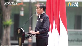 Lepas Kontingen Asian Games Ke-19, Jokowi Targetkan Indonesia Masuk 10 Besar