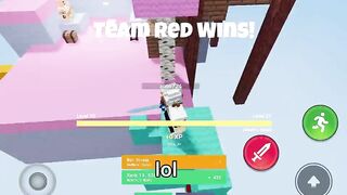 my 800th win in roblox bedwars