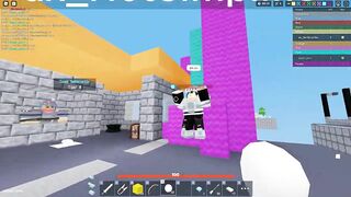 He immediately give up after I did this.., roblox bedwars.