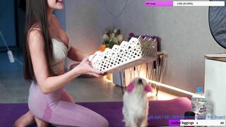 SEXY YOGA ASMR STRETCHING AT HOME WITH lily_off_valley TWITCH