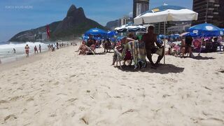 ???????? Summer in Rio de Janeiro - Brazil ☀️????️ Short Leblon Beach Walk 4K