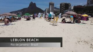 ???????? Summer in Rio de Janeiro - Brazil ☀️????️ Short Leblon Beach Walk 4K