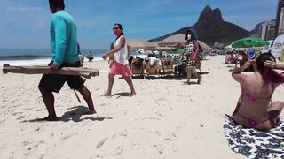 ???????? Summer in Rio de Janeiro - Brazil ☀️????️ Short Leblon Beach Walk 4K