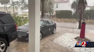 'All hail breaks loose' in New Smyrna Beach