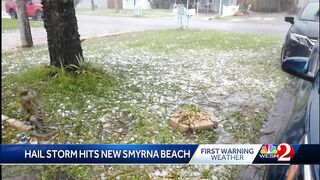 'All hail breaks loose' in New Smyrna Beach