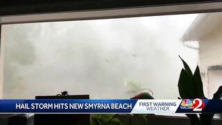 'All hail breaks loose' in New Smyrna Beach